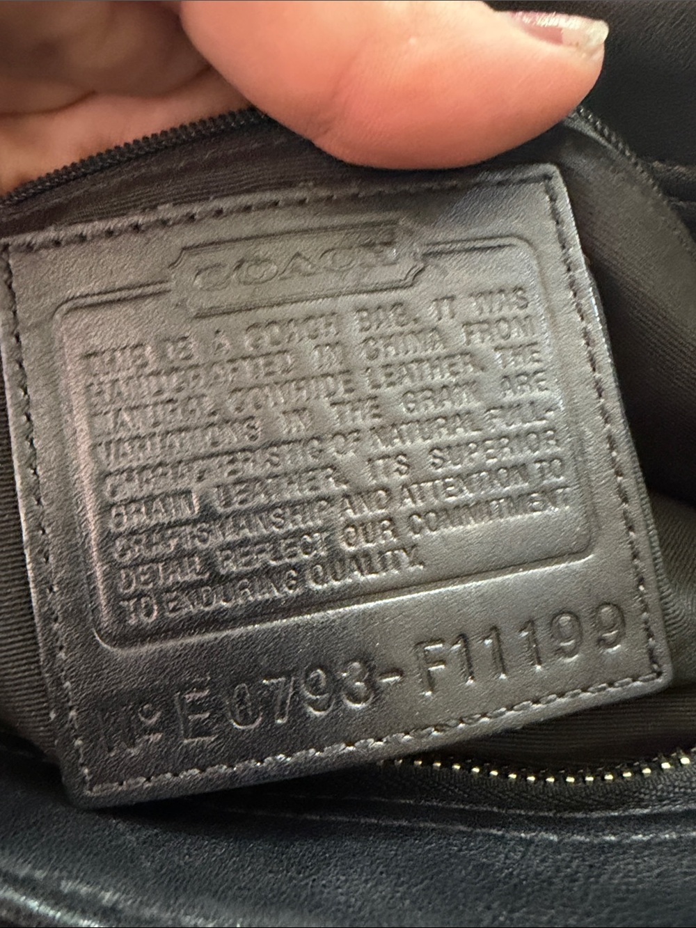 Coach Black Leather Y2K shoulder bag - Picture 6 of 6